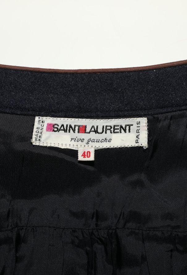 Saint Laurent '70s Piped Trim Felted Skirt - 5 Saint Laurent '70s Piped Trim Felted Skirt - 5