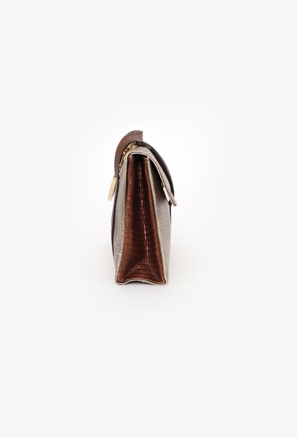 Escada Lizard Embossed Clutch - 4 Escada Lizard Embossed Clutch - 4