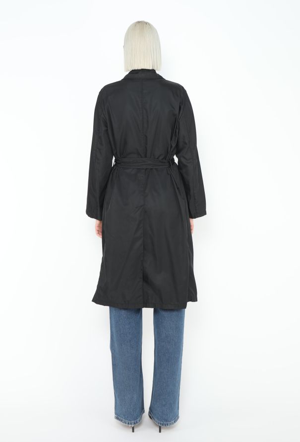 Prada '90s Nylon Belted Trench Coat - 6