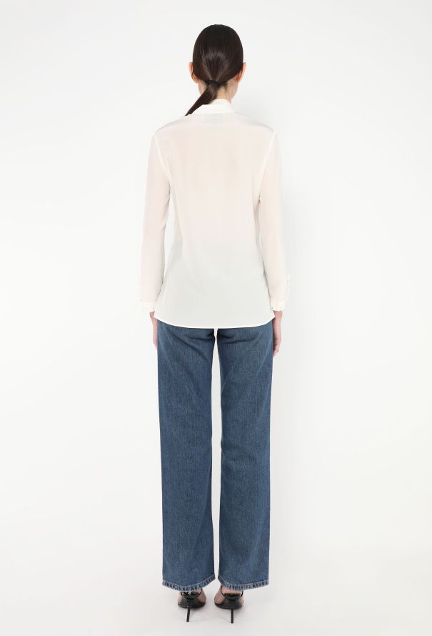 Gucci Pearl Button Lavallière Blouse - 5