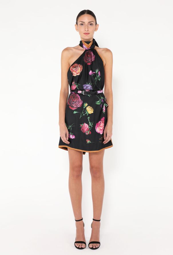 Prada 2024 Open-Back Silk Halter Dress - 1