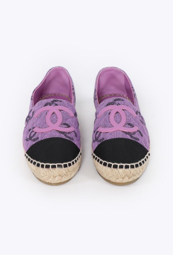 Chanel 2022 Denim Logo Espadrille Flats - 2