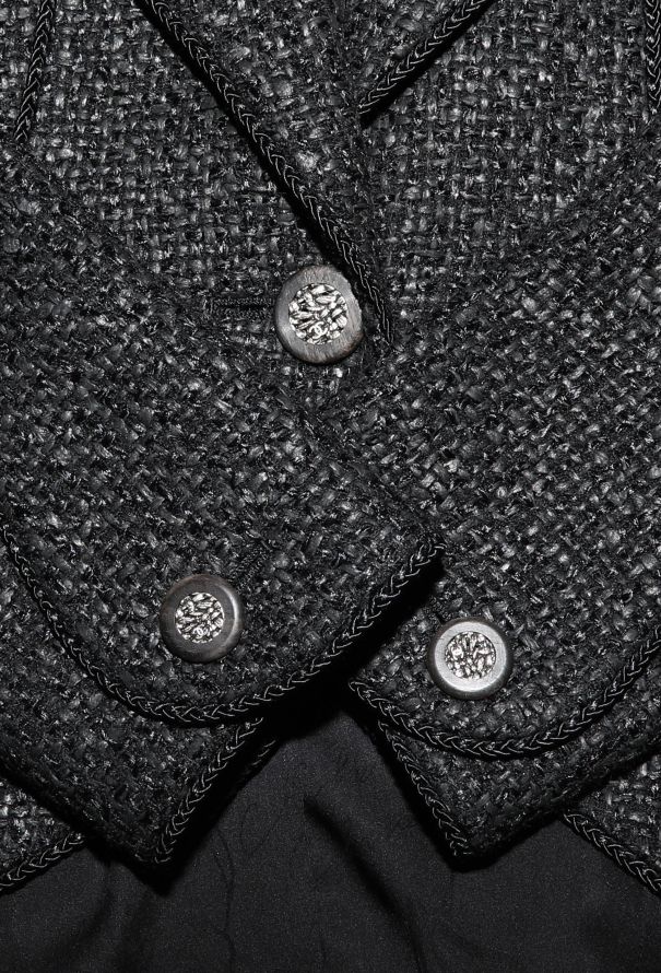 Chanel Waxed Tweed Braided Jacket - 6