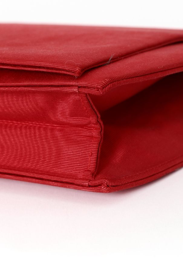 Saint Laurent '80 Couture Red Silk Clutch - 7