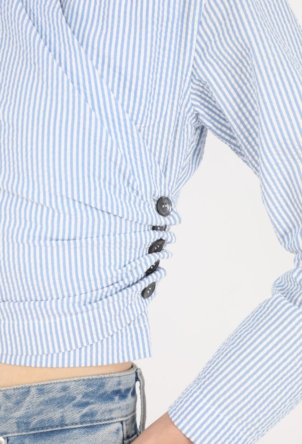 Romeo Gigli Seersucker Wrap Top, 1994 - 4