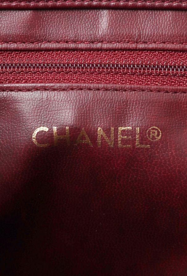 Chanel '90s Burgundy Shopping Tote Bag - 11