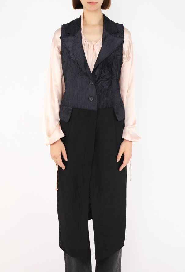 Ann Demeulemeester Corduroy Vest & Blouse Ensemble, 1990s - 5