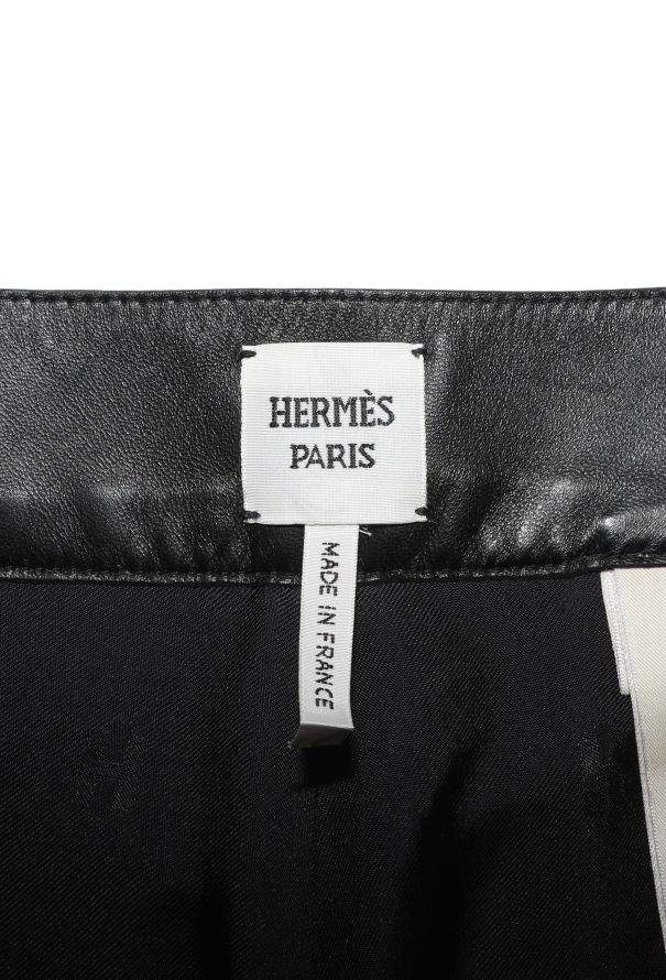 Hermès F/W 2021 Leather Trim Trousers - 6