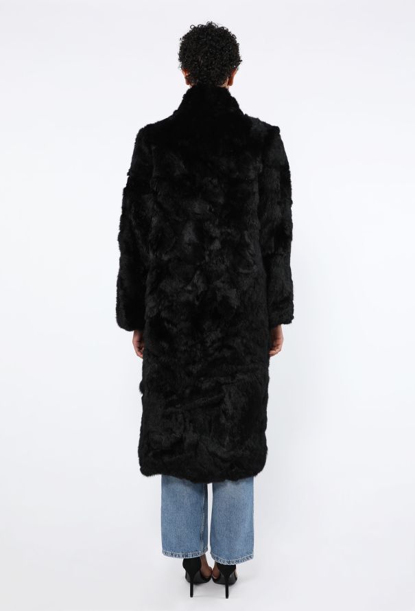 Sheared Rabbit Fur Coat, 1980s - 6