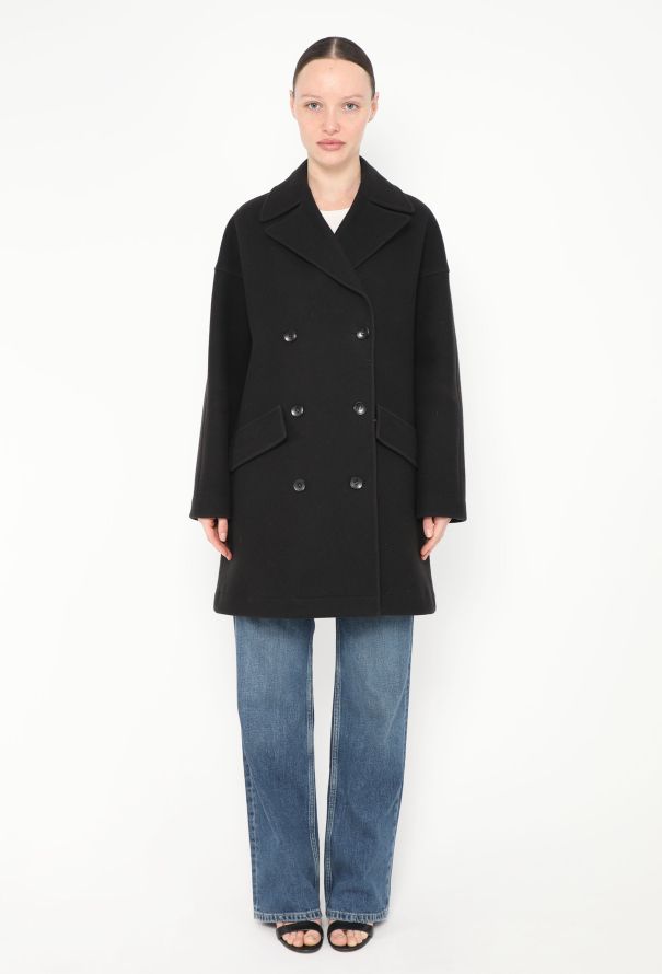 Alaïa Felted Wool Flared Peaoat - 1