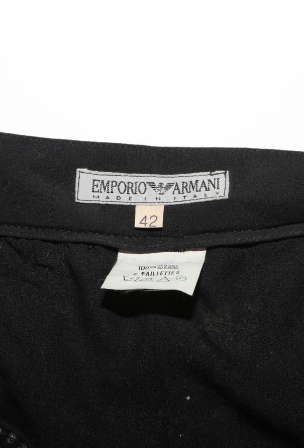 Giorgio Armani Vintage Sequin Silk Trousers - 6