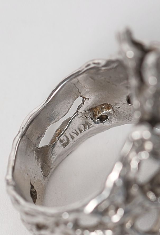 Vintage Fine Jewelry '70s Arthur King 18K White Gold, Sapphire & Diamond Ring - 7