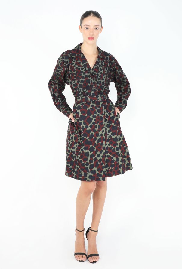 Saint Laurent '80s Camouflage Printed Ensemble - 6