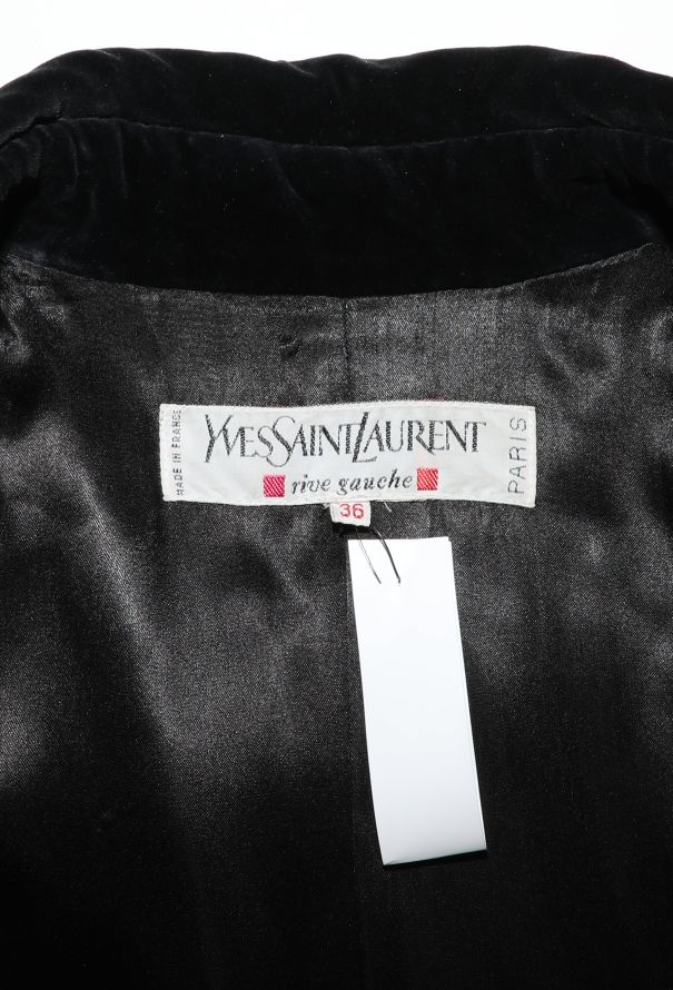 Saint Laurent Vintage Russian Velvet Trim Coat - 6