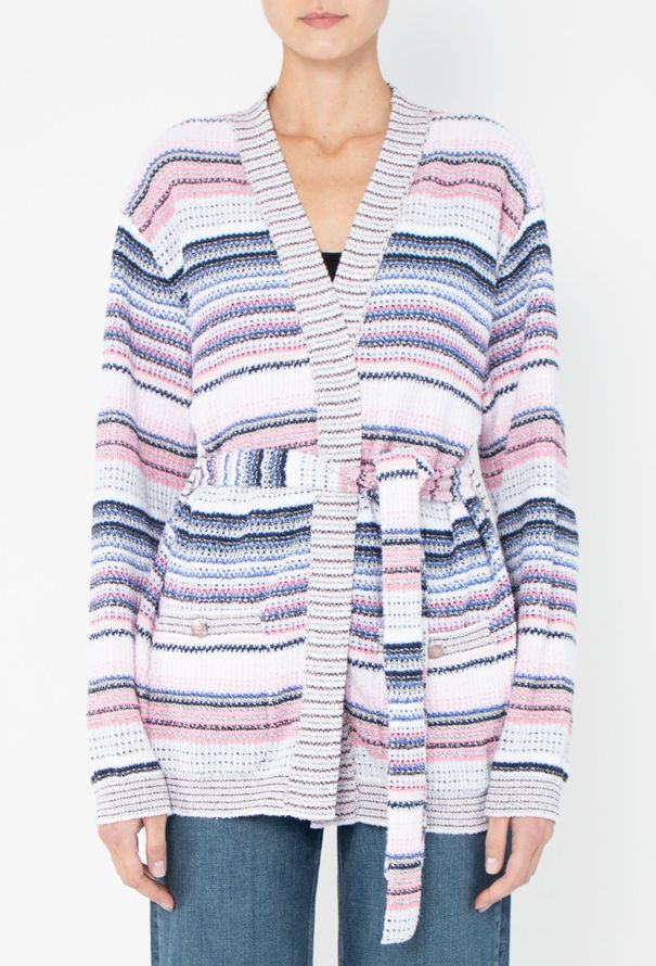 Chanel S/S 2024 Belted Striped Cardigan - 5