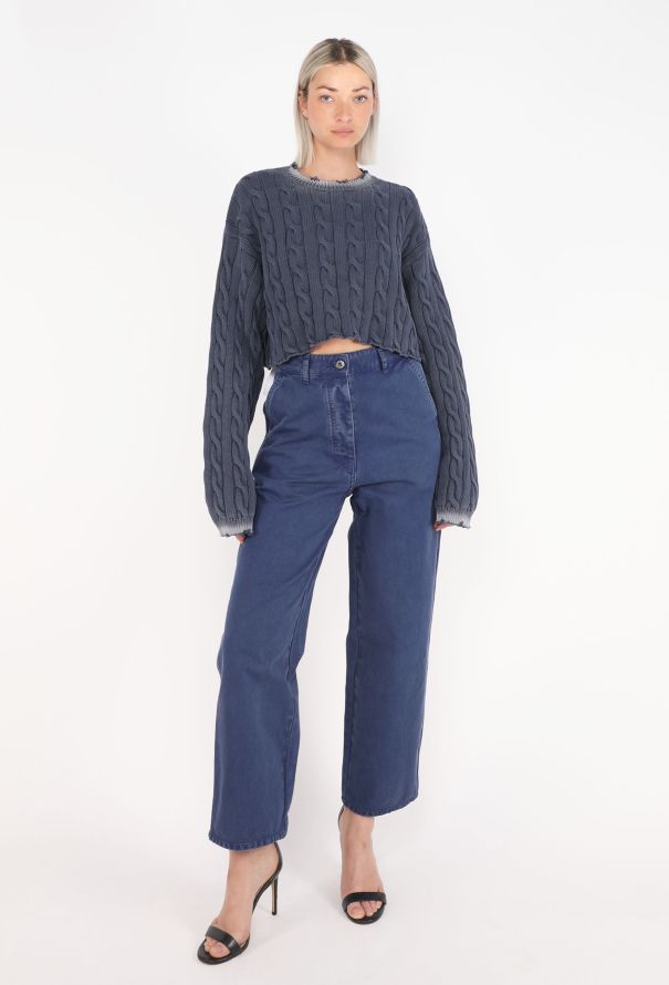 Miu Miu Cropped Cable-Knit Sweater, S/S 2022 - 4