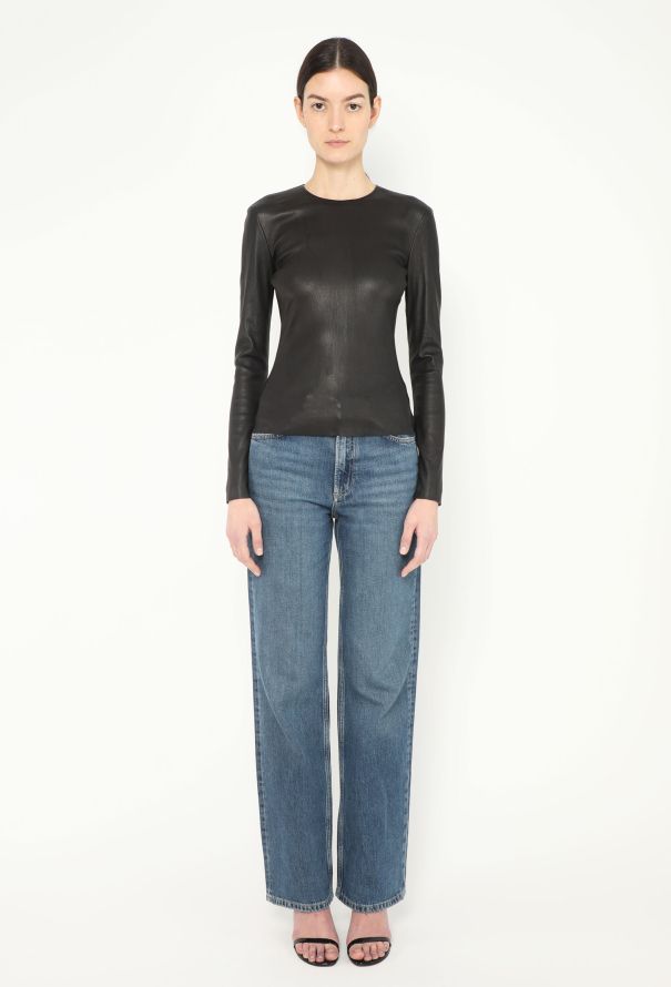 Céline 2010 Lambskin Fitted Top - 2 Céline 2010 Lambskin Fitted Top - 2