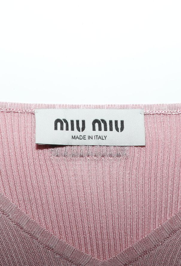 Miu Miu F/W 2025 Thin Ribbed Silk Top - 7
