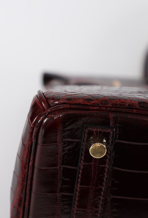 Hermès Exquisite Shiny Bordeaux Niloticus Birkin 30 - 9 Hermès Exquisite Shiny Bordeaux Niloticus Birkin 30 - 9