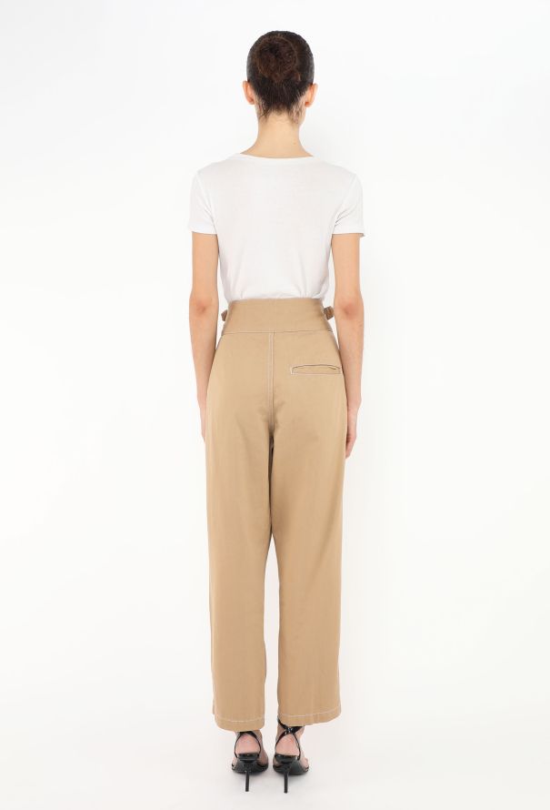 Loewe 2022 Buckled Cotton Trousers - 4
