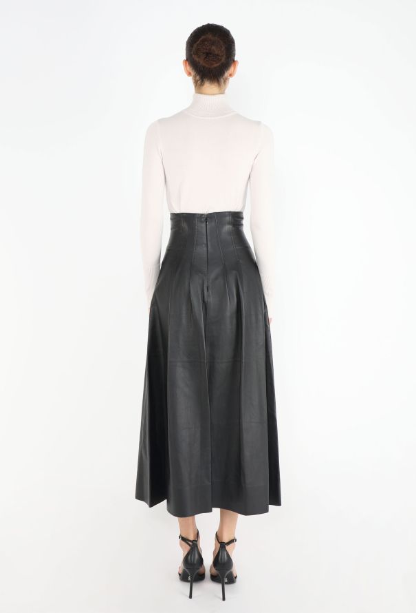 Chloé Pre-Fall 2022 Lambskin Pleated Skirt - 5