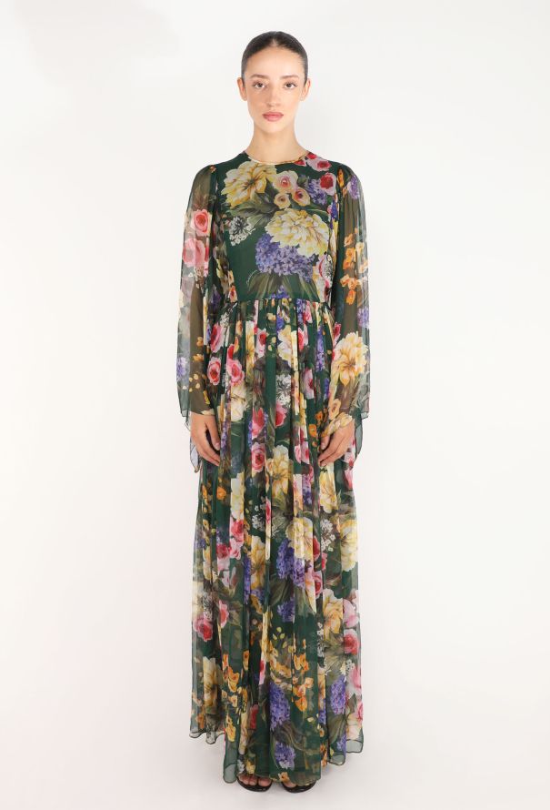Dolce & Gabbana Gardenia Silk Chiffon Gown, 2023 - 2