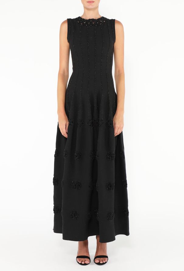 Alaïa Embroidered Trim Knit Gown - 2