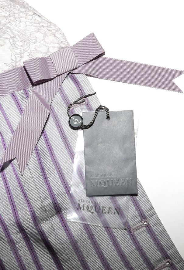 Alexander McQueen 2005 Striped Chantilly Blouse - 7