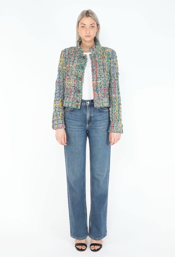 Chanel S/S 2015 Checkered Tweed Jacket - 4