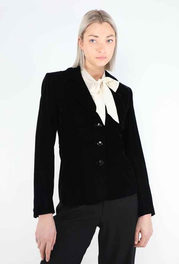 Saint Laurent Haute Couture Early '70s Velvet Blazer - 1