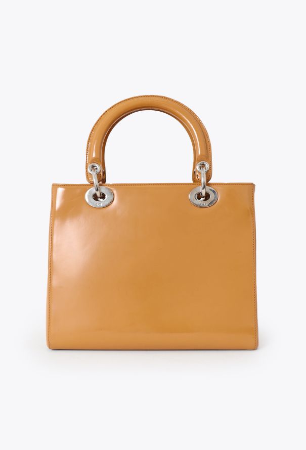 Dior Camel Patent Medium Lady Dior - 4
