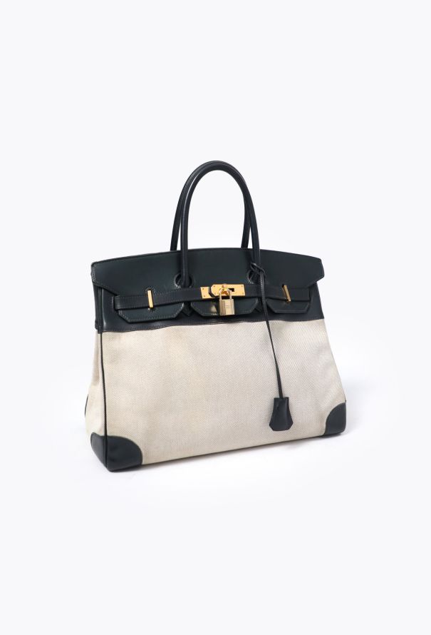 Hermès Exceptional '90s Caban Box & Toile H Birkin 35 - 4