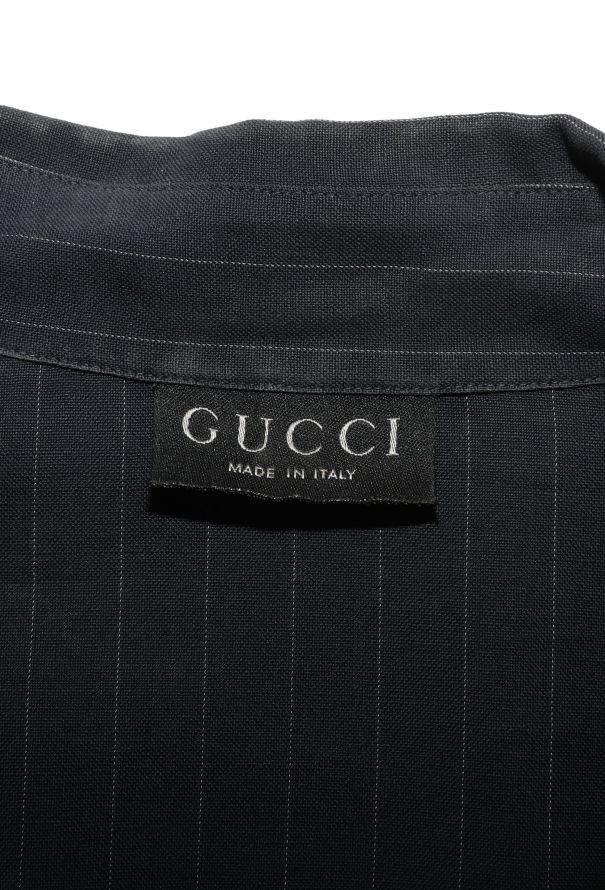 Gucci 1996 Pinstripe Maxi Skirt Ensemble - 8