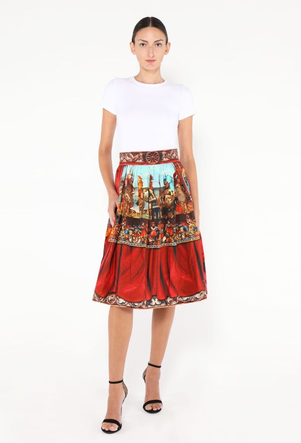 Dolce & Gabbana S/S 2013 Printed Pleated Skirt - 2