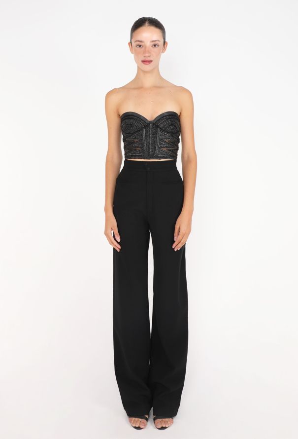 Valentino Raffia Bustier Top, S/S 2016 - 4