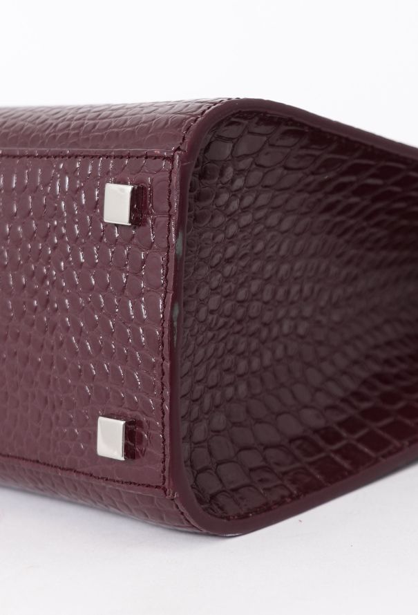 Saint Laurent Crocodile Embossed Manhattan Tote Bag - 8