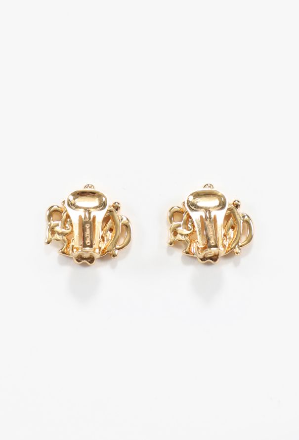 Dior Vintage Monogram Clip Earrings - 3