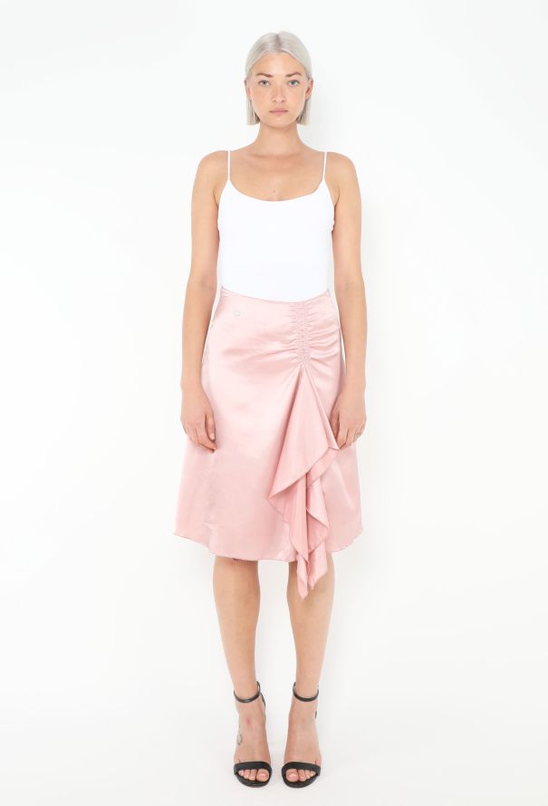 Gucci 2004 Ruched Charmeuse Skirt - 1