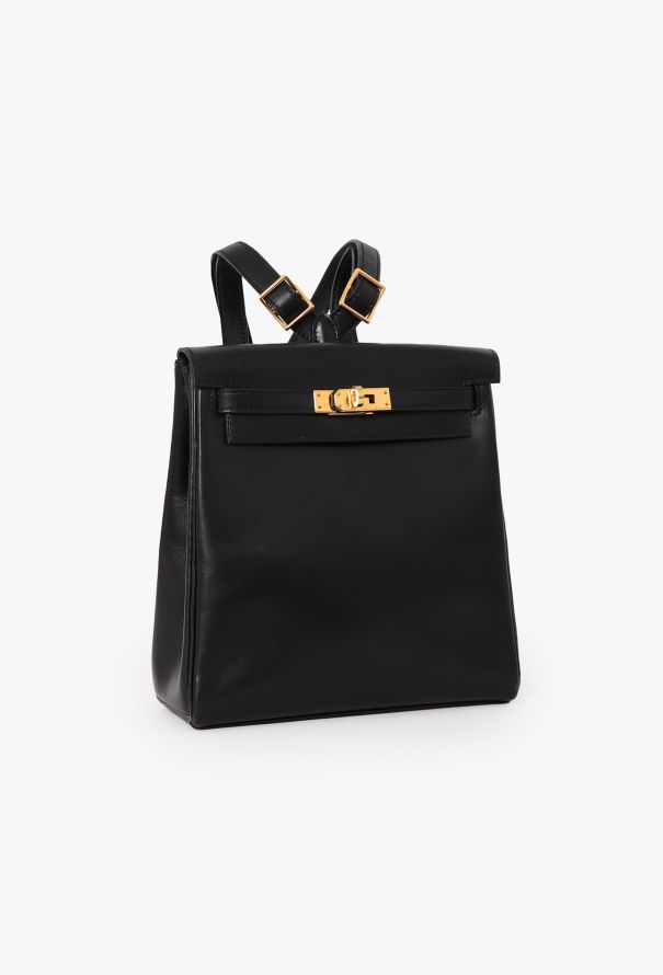 Hermès Vintage Black Box Kelly Ado 20 Backpack - 2 Hermès Vintage Black Box Kelly Ado 20 Backpack - 2