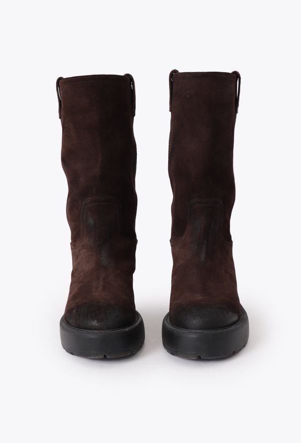 Miu Miu 2022 Suede Moto Boots - 4