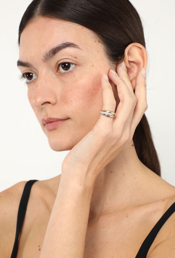 Cartier 18k Gold & Diamond Trinity Ring - 4