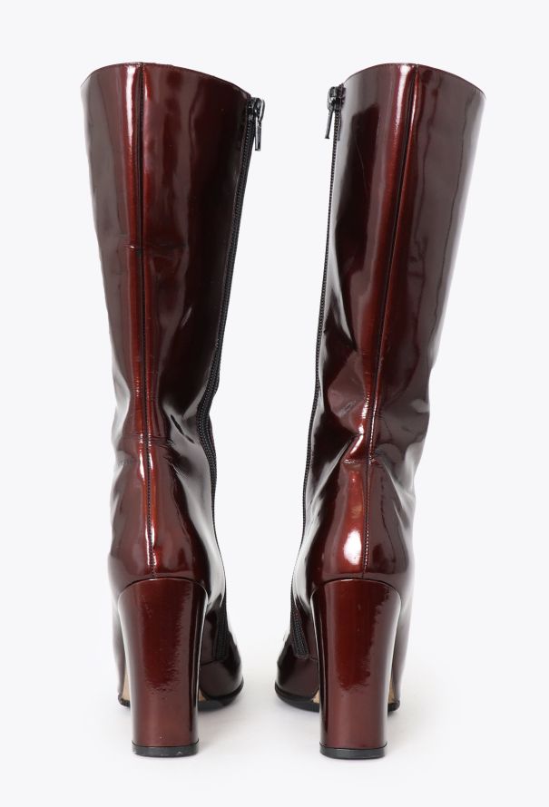 Gucci F/W 1995 Patent Horsebit Boots - 5