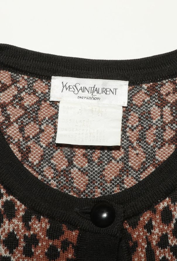 Saint Laurent 1995 Leopard Knit Cardigan - 5 Saint Laurent 1995 Leopard Knit Cardigan - 5