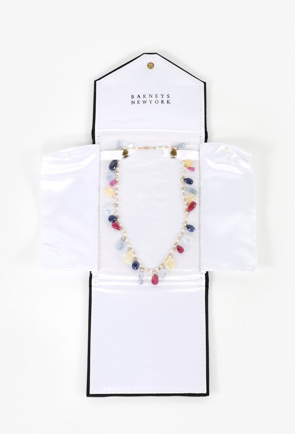 Barney's Gemstone Chainlink Necklace - 2