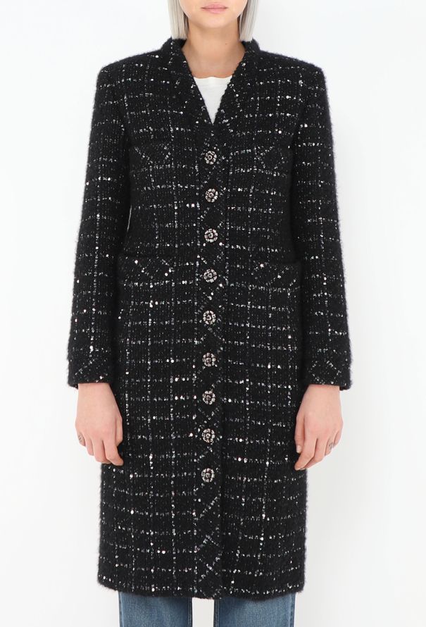 Chanel F/W 2022 Iridescent Tweed Cashmere Coat - 3