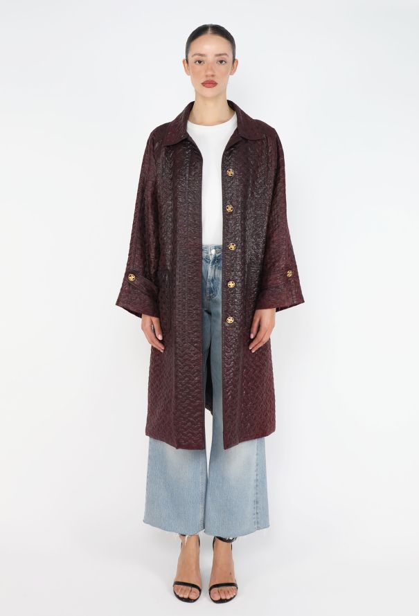 Céline Vintage Quilted Triomphe Coat - 1