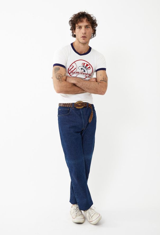 Men's Vintage '70s Yankees Champion Ringer T-Shirt - 2 Men's Vintage '70s Yankees Champion Ringer T-Shirt - 2