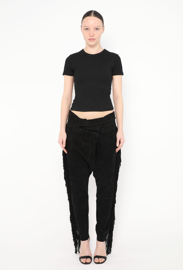 Balmain S/S 2008 Suede Fringe Harem Pants - 3 Balmain S/S 2008 Suede Fringe Harem Pants - 3