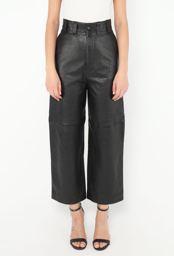 Balenciaga S/S 2022 Cropped Lambskin Pants - 3
