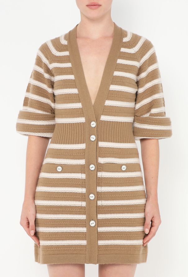 Chanel S/S 2015 Striped Cashmere Dress - 3 Chanel S/S 2015 Striped Cashmere Dress - 3